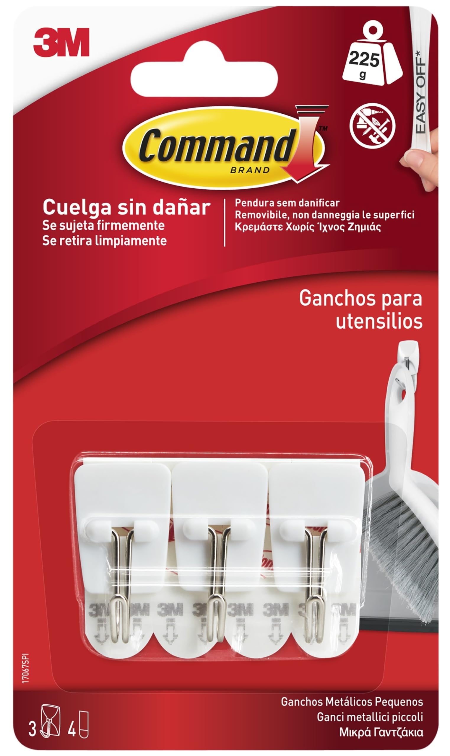 Command Ganci Adesivi Piccoli 3 Pezzi Bianchi 225 g
