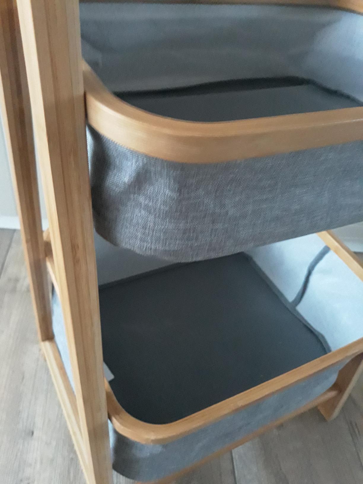 Wenko Bahari scaffale in bambù con 2 cesti 44x91x34 cm