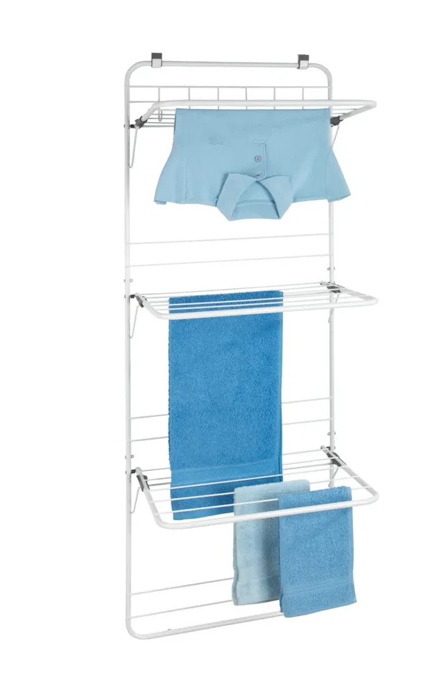 Wenko stendibiancheria per porta 51x142 cm con 6 ganci pieghevole
