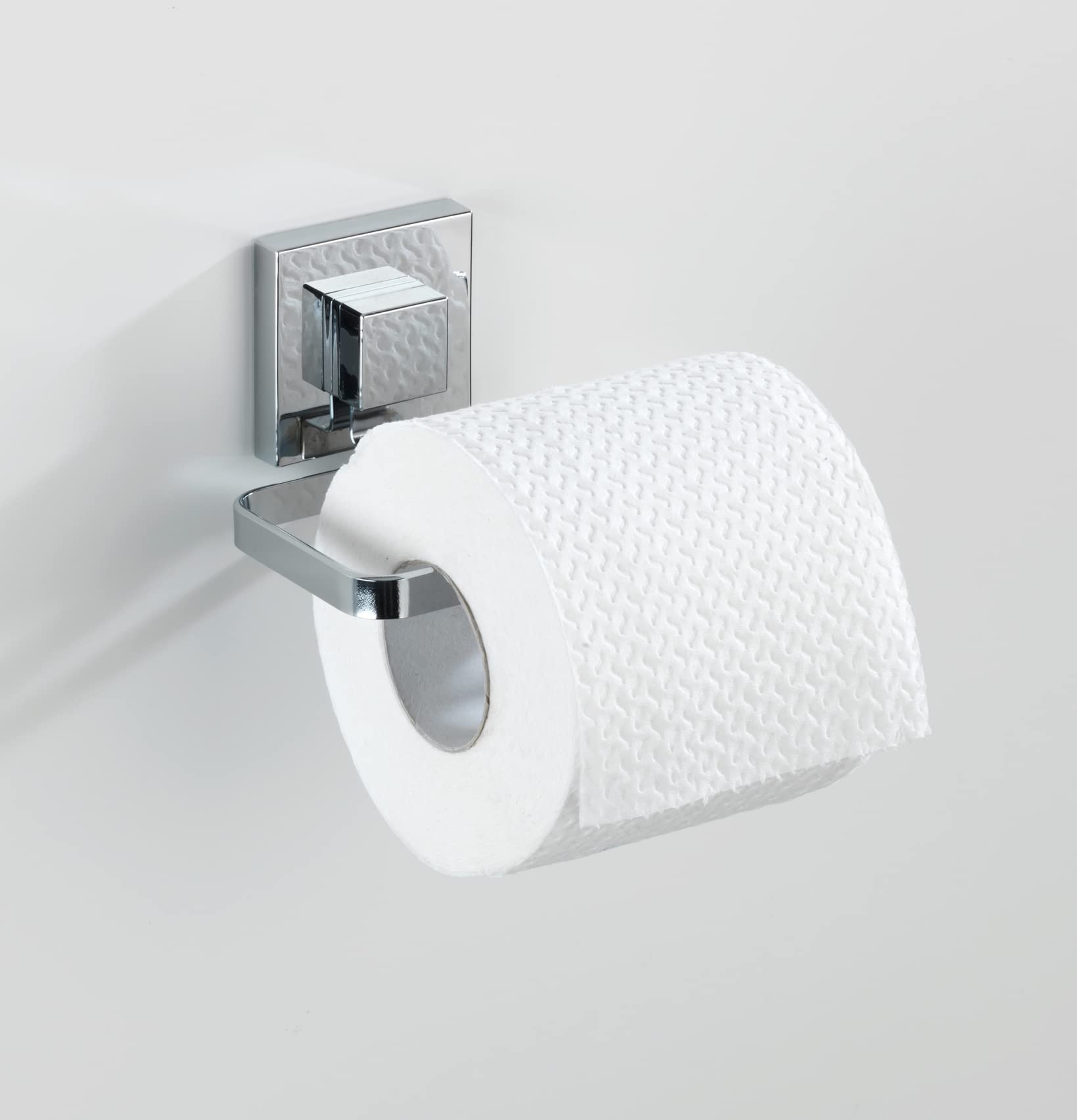 Wenko Quadro Vacuum-Loc Portarotolo Argento Acciaio