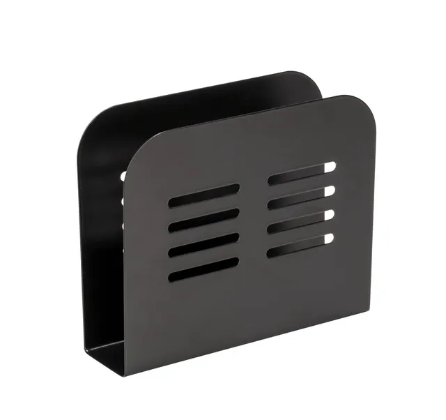 Wenko Baco Portatovaglioli 15x12,5x4 cm Nero Metallo