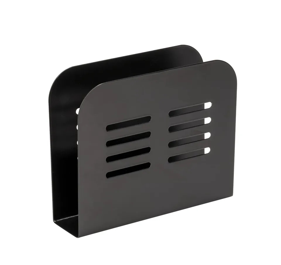 Wenko Baco Portatovaglioli 15x12,5x4 cm Nero Metallo
