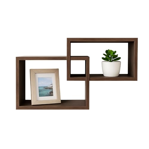 Cecaro Group Mensole da Parete 30x9x22 cm Nere Legno