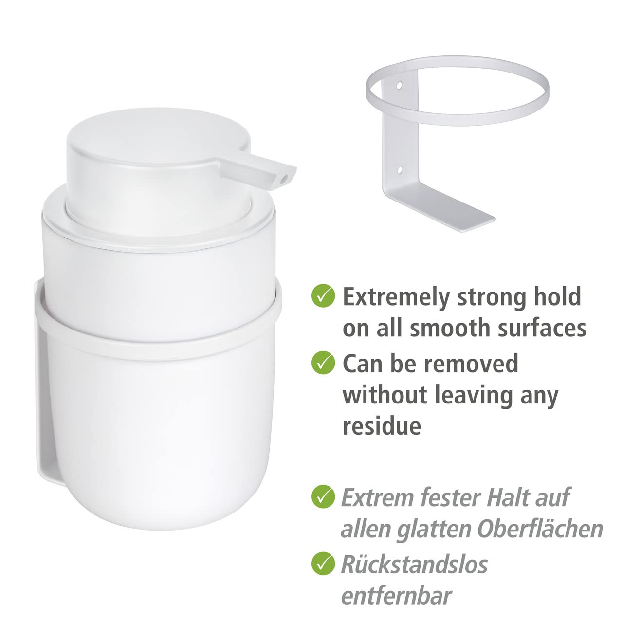 Wenko Turbo-Loc Carpino dispenser sapone 250 ml senza forare