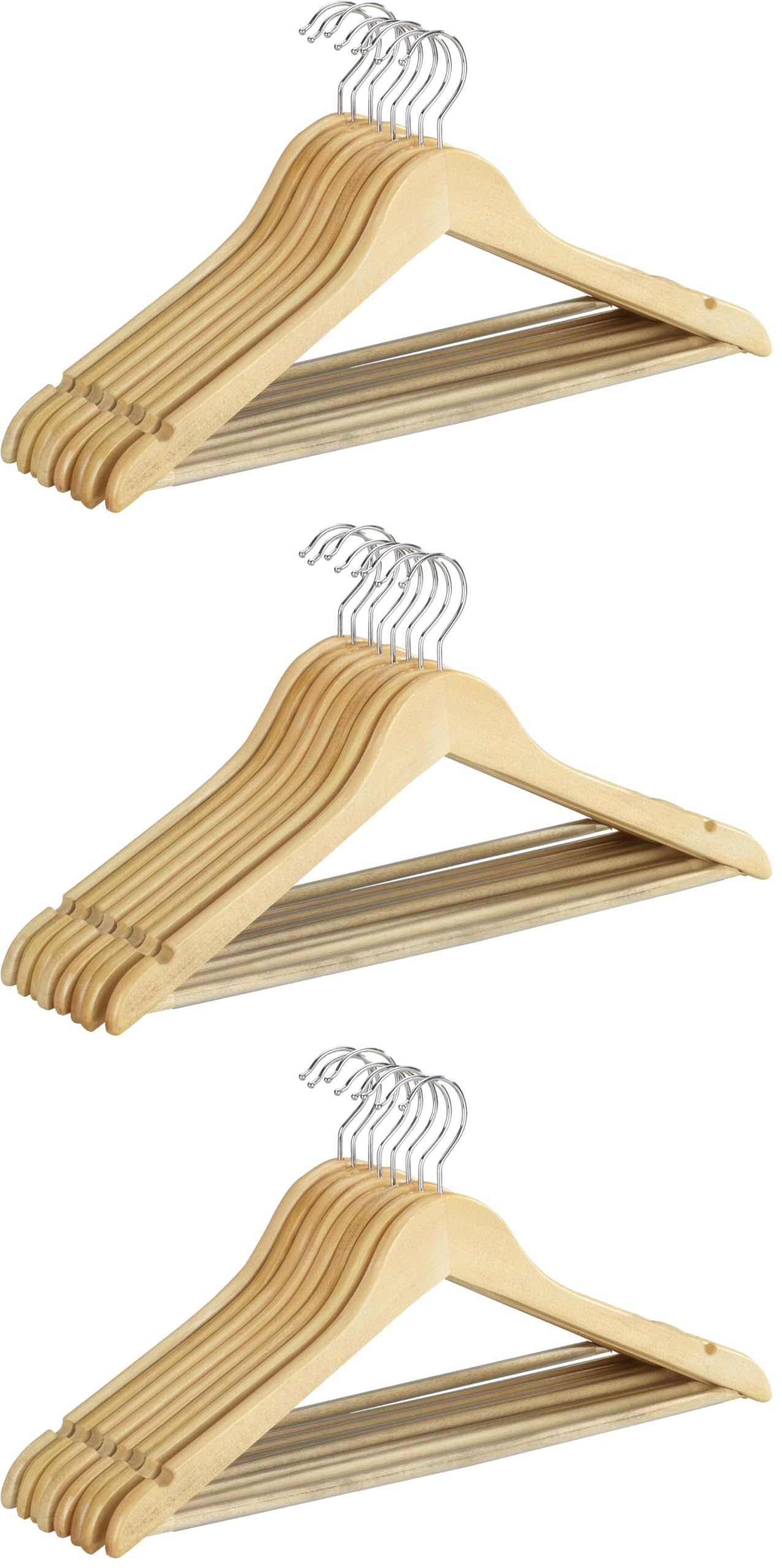 Wenko Eco grucce legno sagomate 8 pezzi marrone