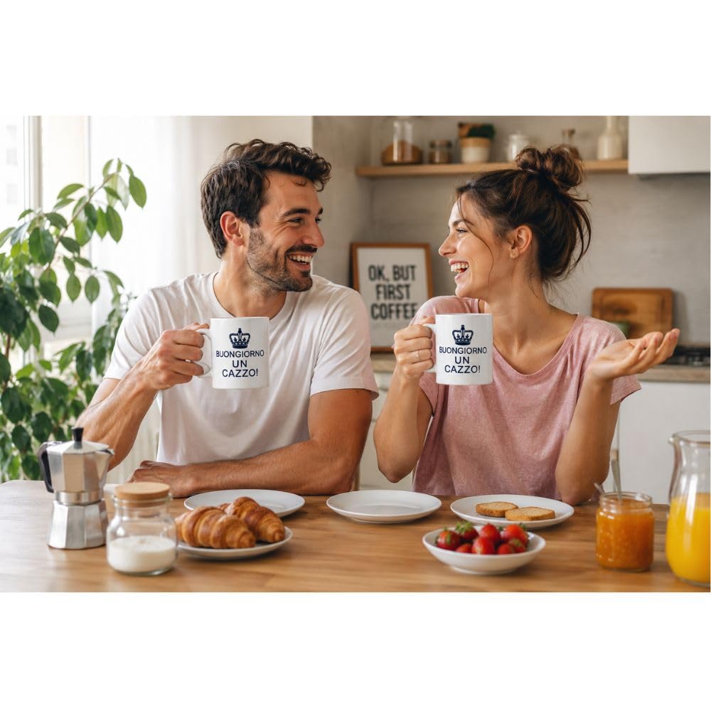 Cecaro Group mug ceramica 325 ml set 2 tazze scritta divertente