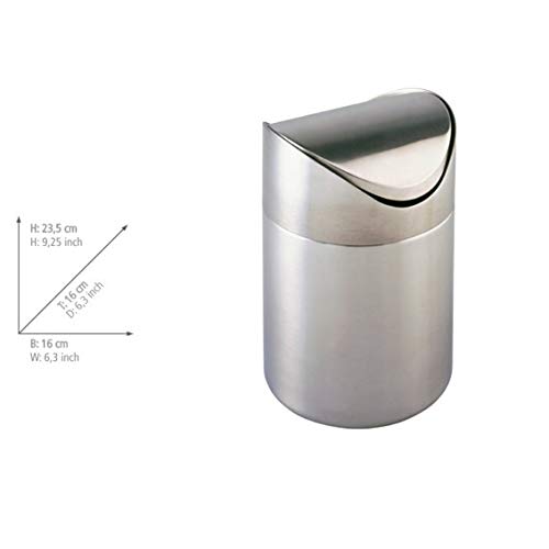 Wenko Otranto 16800100 pattumiera bagno 3 litri satinato