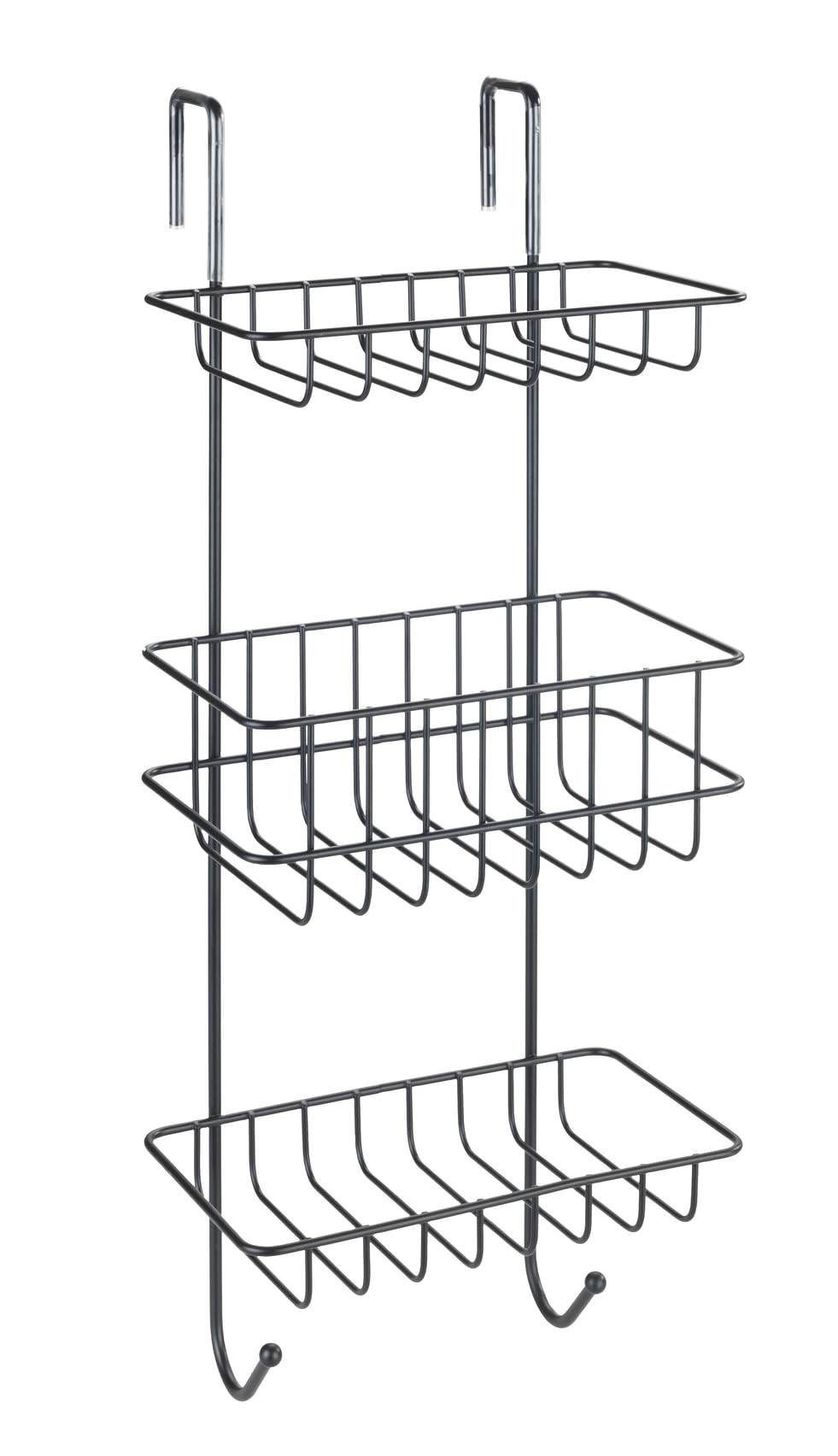 Wenko Revigo scaffale doccia nero 3 ripiani senza forare