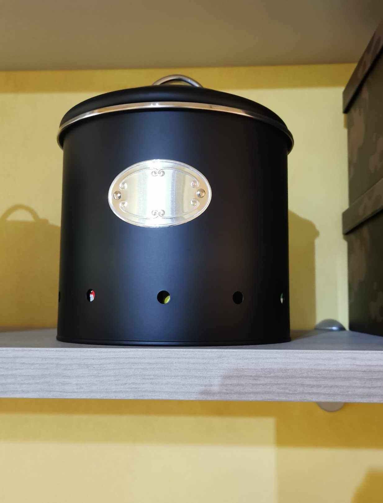 Wenko Barattolo Ermetico Nero 1,6 L Metallo