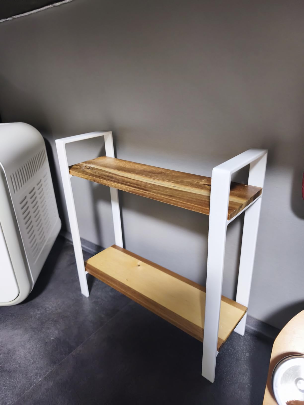 Wenko Louisa Scaffale Cucina 2 Ripiani Bianco Acacia