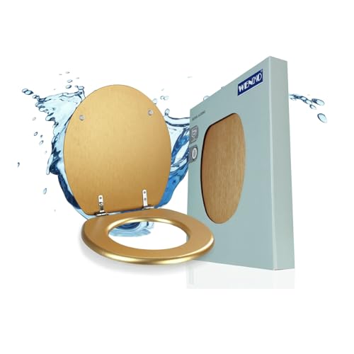 Wenko Aldeno copriwater MDF oro opaco 37x41 cm