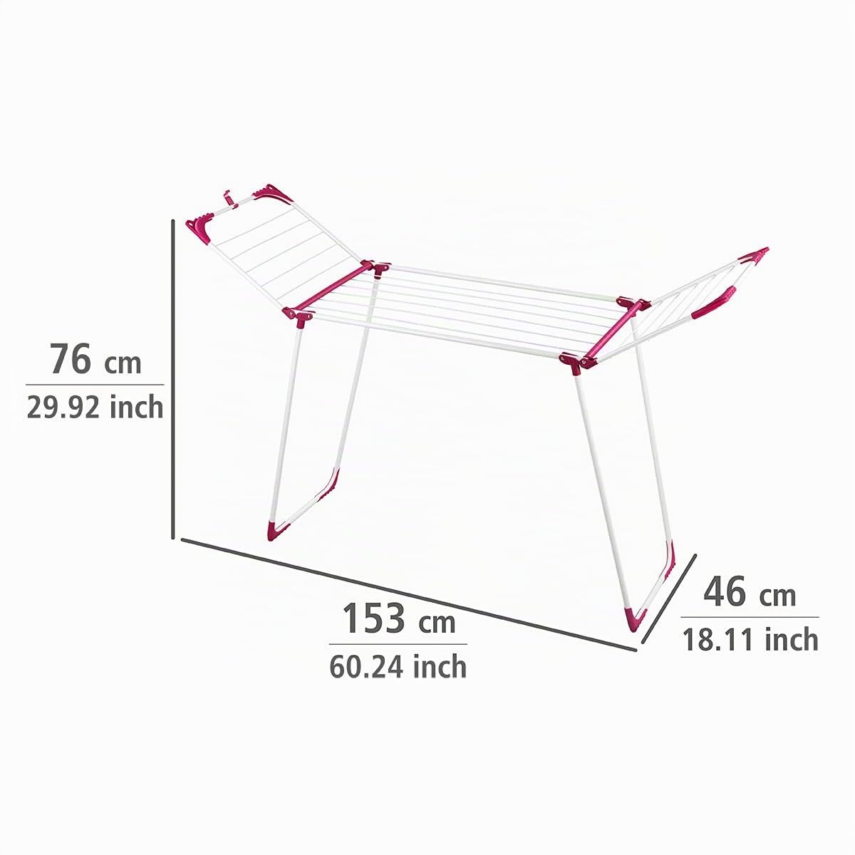 Wenko Summer Dry stendibiancheria 13 m bianco pieghevole 153 cm