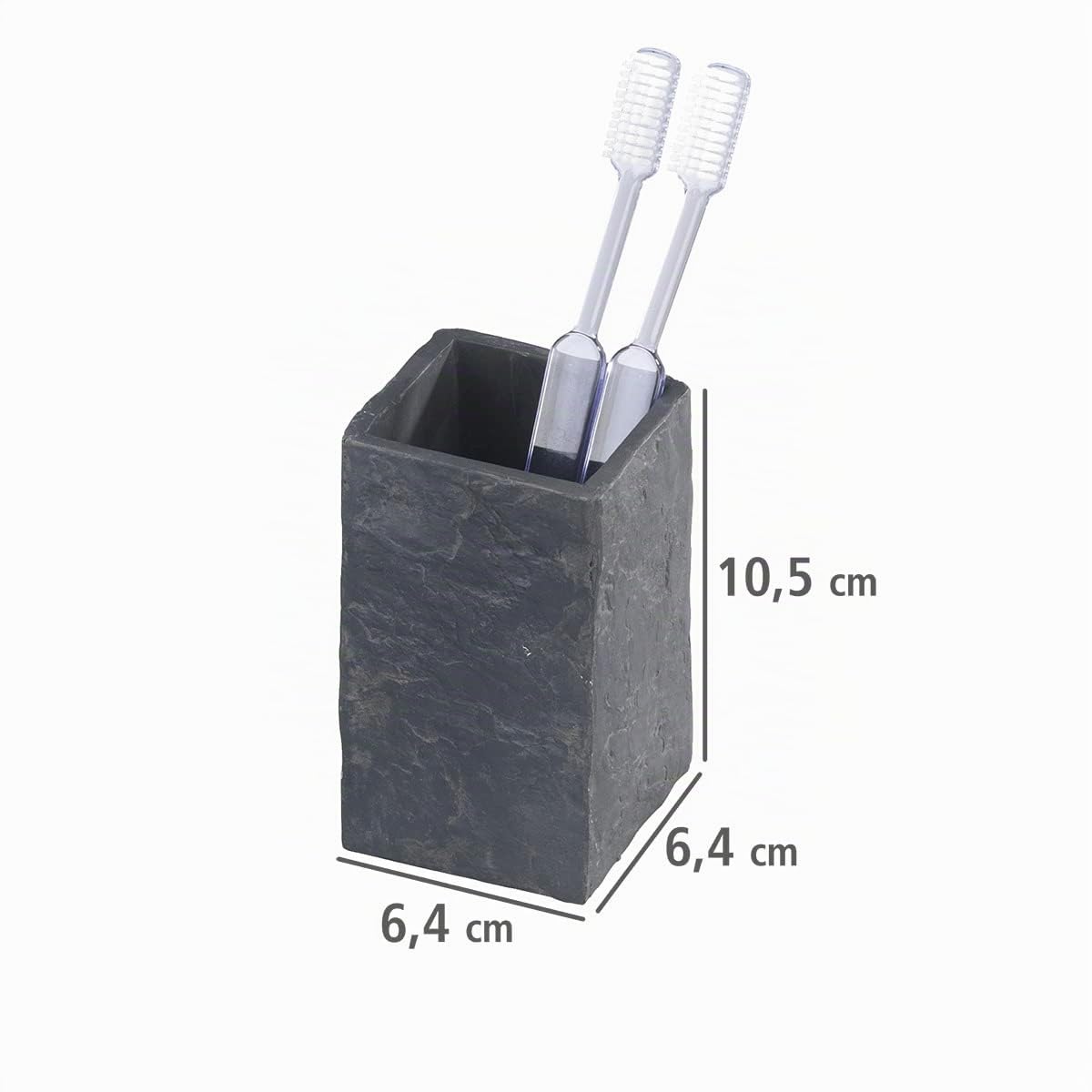 Wenko 17920100 Slate Rock bicchiere portaspazzolini antracite