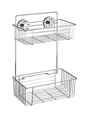 Wenko Vacuum-Loc Bari mensola 2 piani cromo