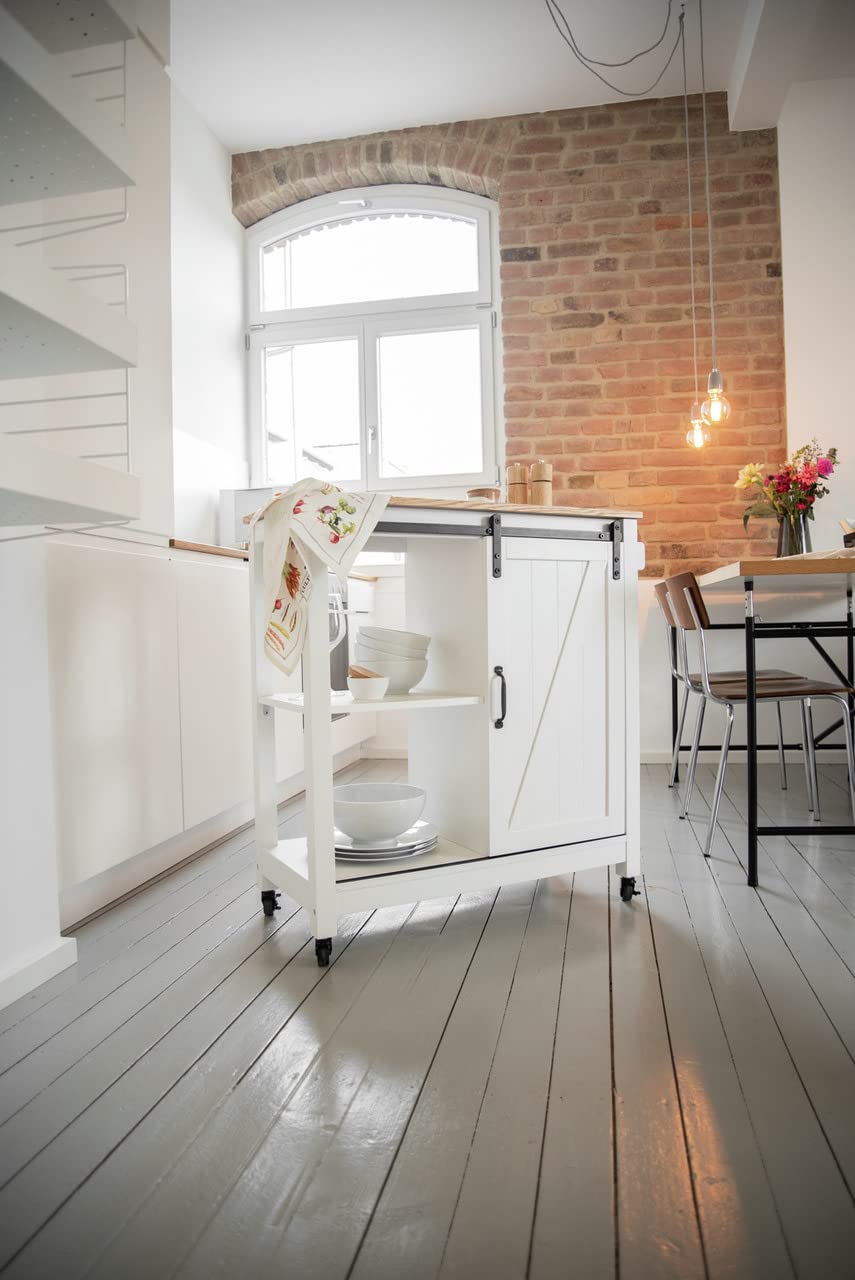 Wenko Country House Camarera Carrello Cucina a 3 Ripiani