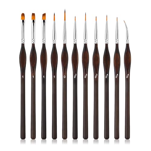 Quelcc pennelli miniatura e acquerello set 11 pezzi