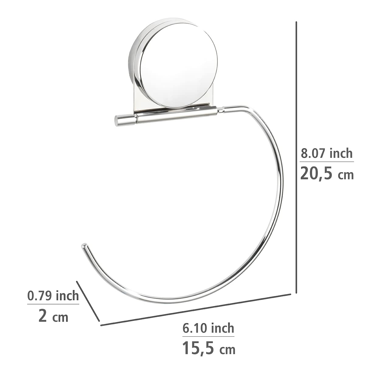 Wenko Osimo Static-Loc Plus anello portasalviette cromato
