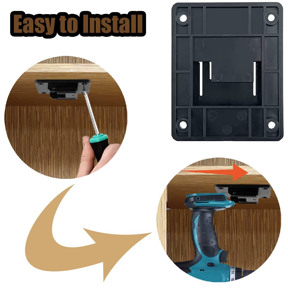 Lxoraziy staffa utensili Makita 18V nera 6 pezzi parete