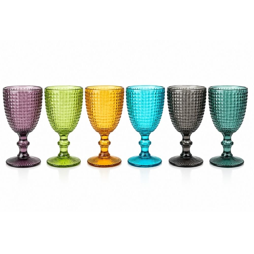 Cecaro Group Linea Intreccio Set 6 Calici Colorati 350 ml vetro