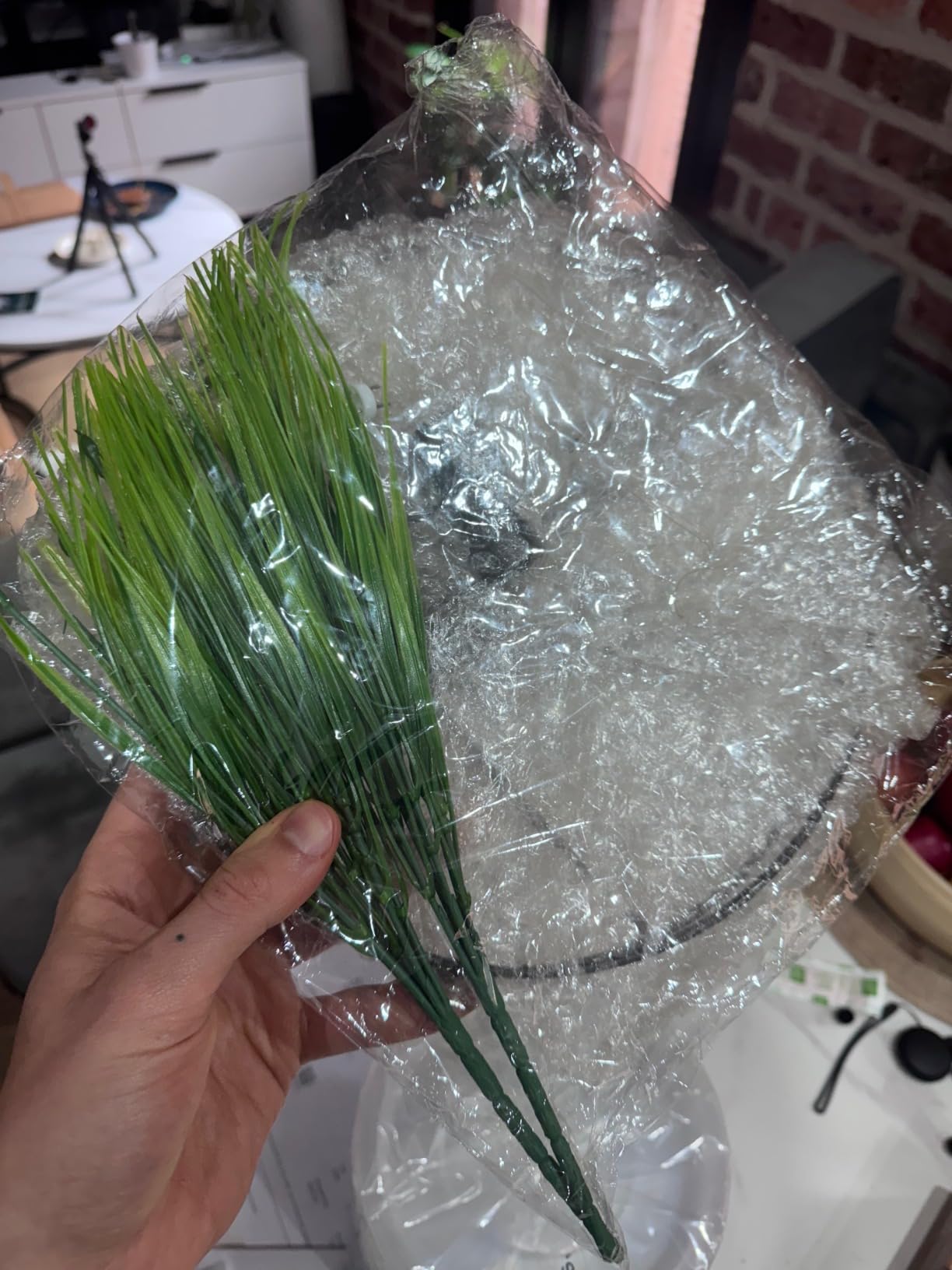 Gachiwar Decorazione Parete Metallo Nero 2 Pezzi con Piante