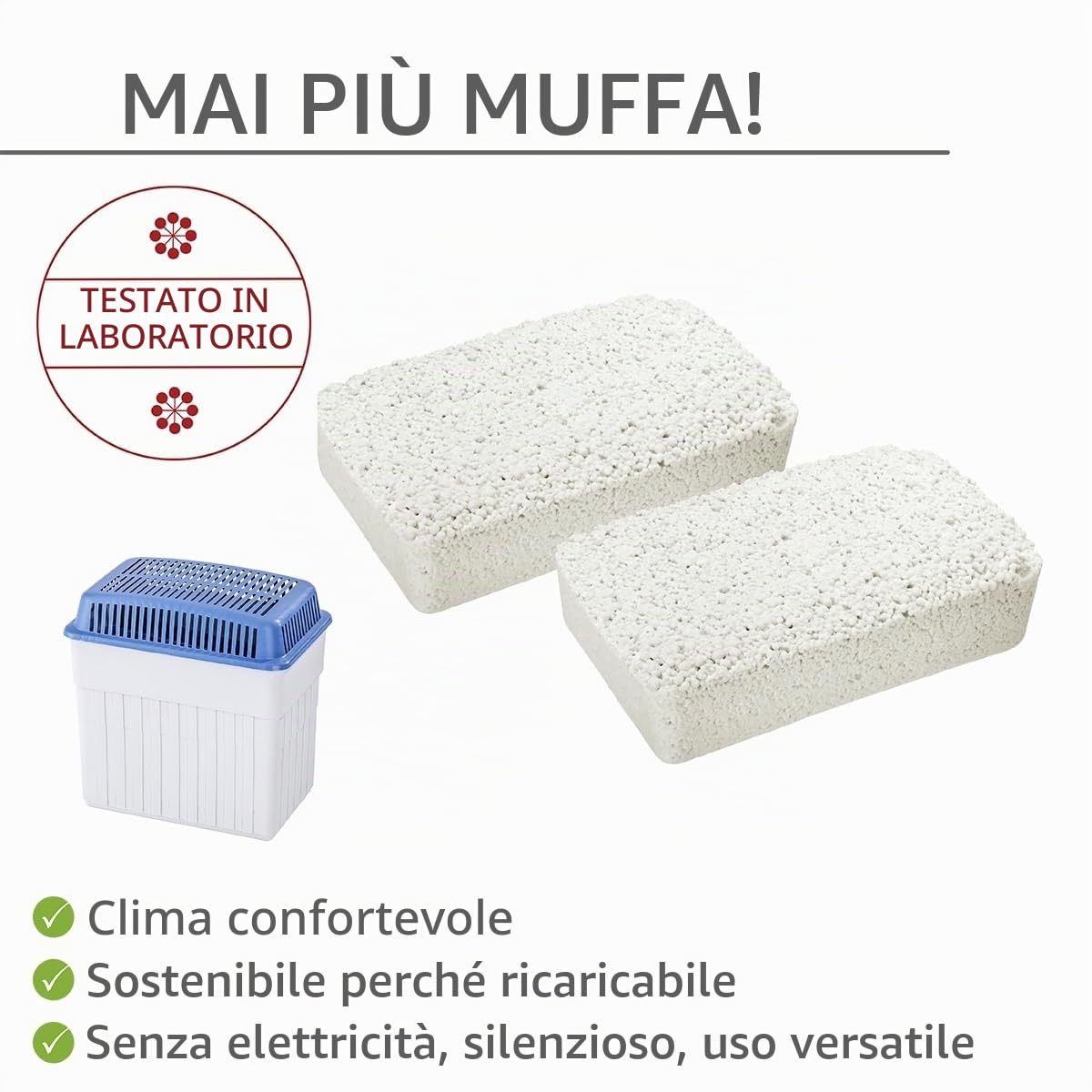 Wenko Killer Umidità ricarica deumidificatore 2x2 kg