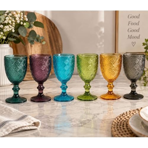 Cecaro Group Linea Intreccio Set 6 Calici Colorati 350 ml vetro