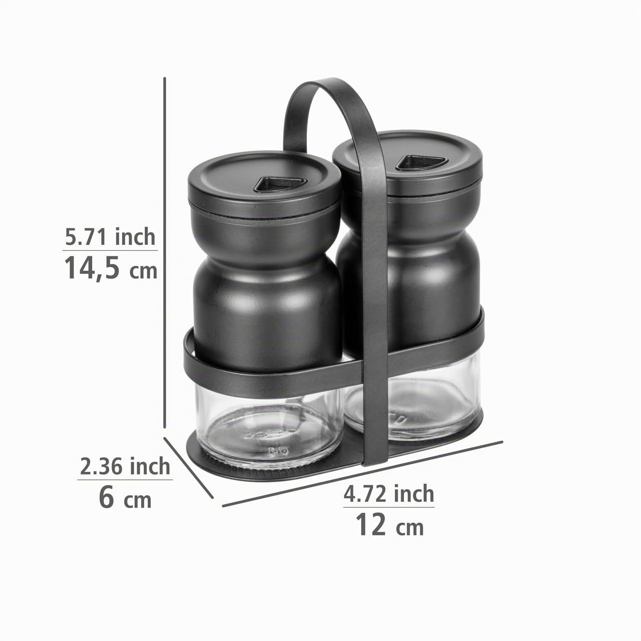 Wenko Black Outdoor Kitchen Melli spargispezie nero 3 pezzi