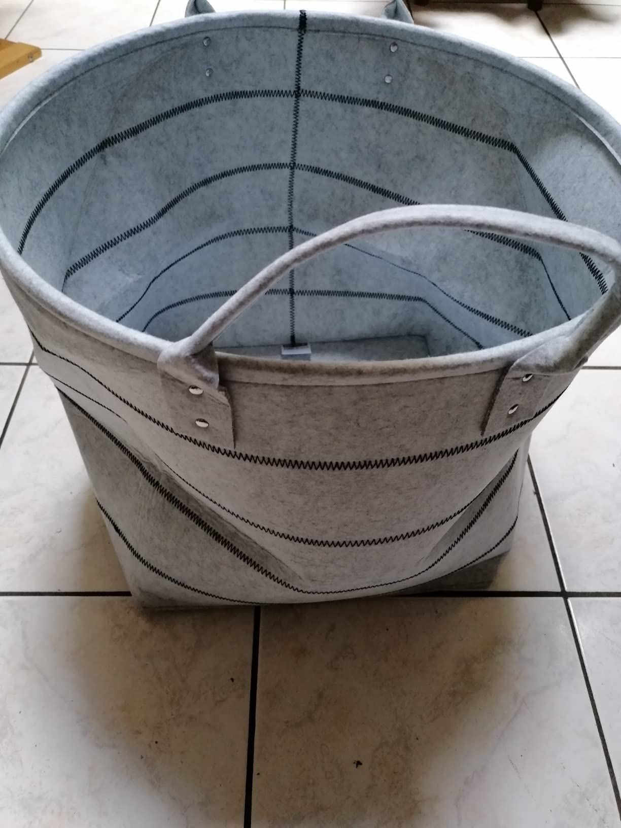 Wenko Nella XL cesto feltro grigio 129 l con manici