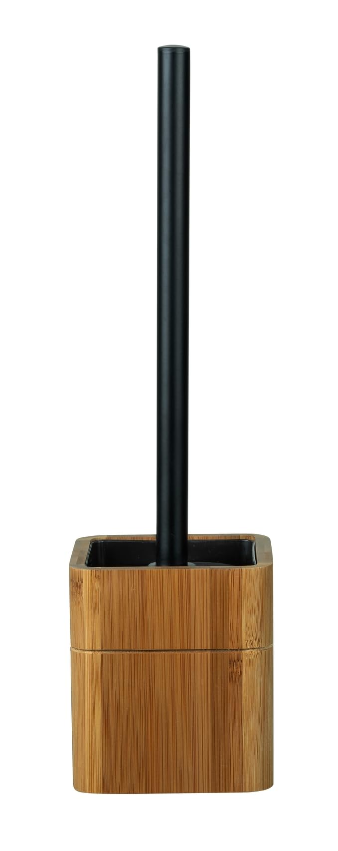 Wenko Serro Set Scopino WC Bambù Nero 10x37 cm Chiuso