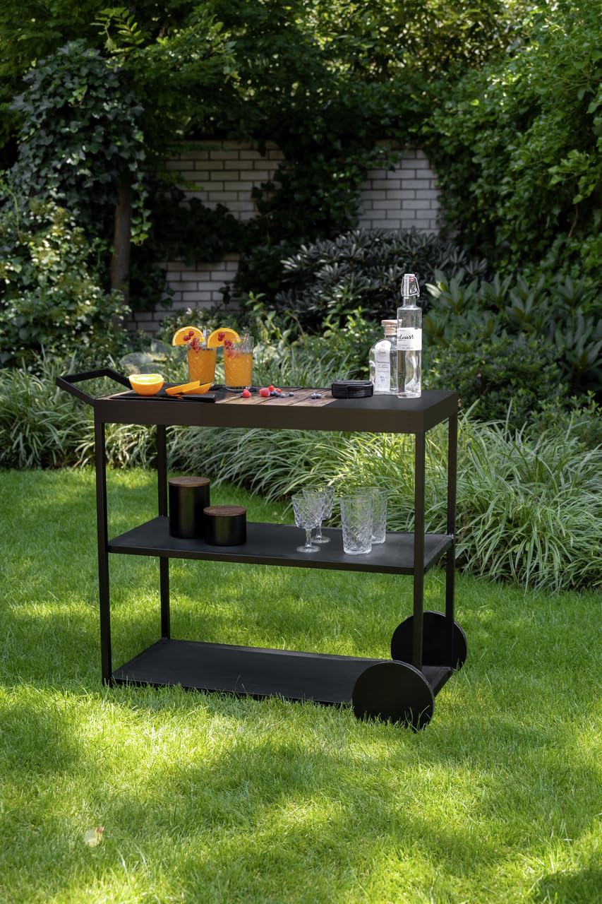 Wenko Miro carrello servizio nero 80x98x40 con ruote