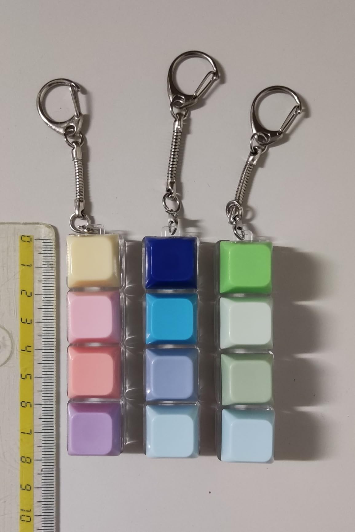 Quelcc tastiera fidget portachiavi antistress 3 pezzi