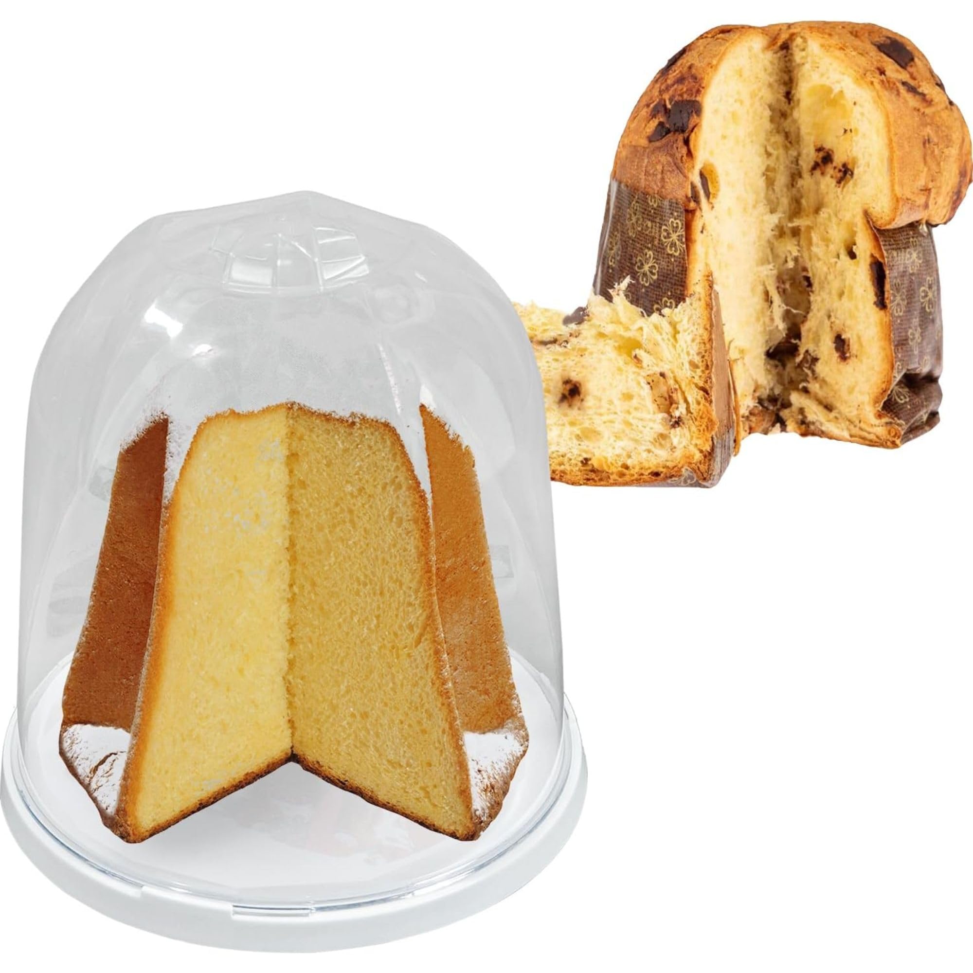 Cecaro Group Porta Panettone Contenitore Plastica 27 cm Trasparente