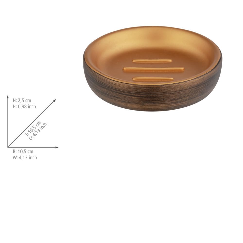 Wenko Palena portasapone bronzo Ø 10,5 cm