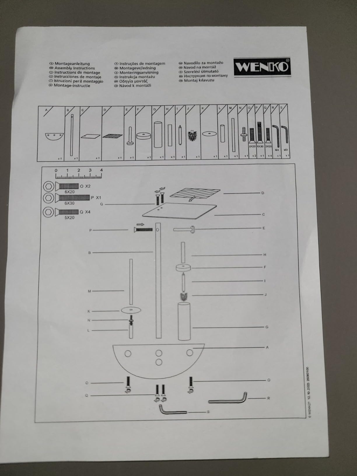Wenko Cosenza Neo piantana WC 4 in 1 nera con ripiano
