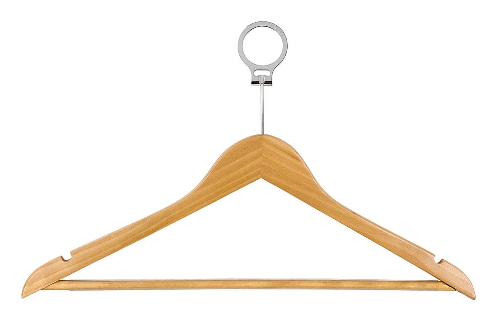 Wenko Hotel gruccia legno marrone sagomata 4 pezzi