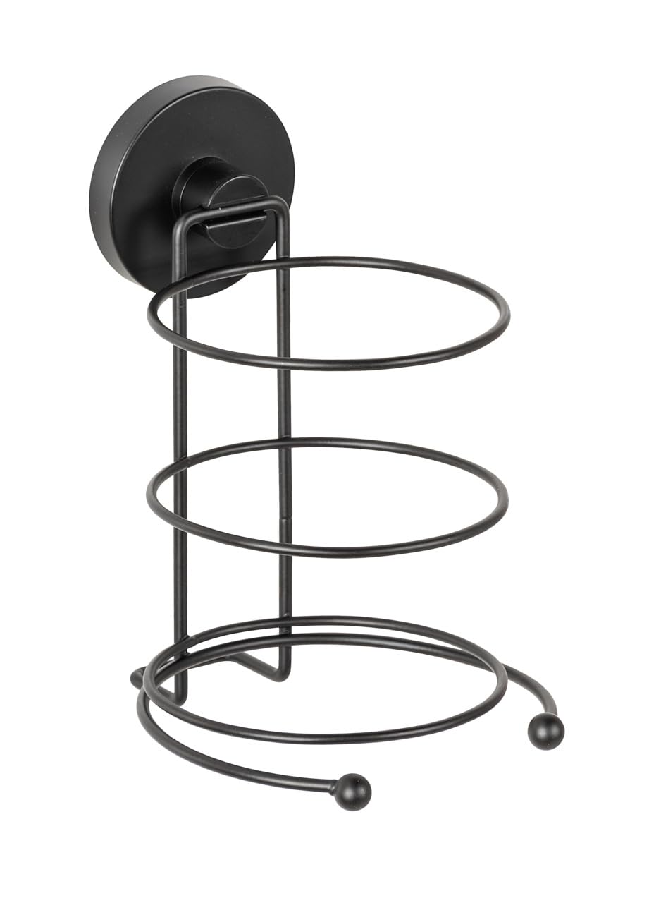 Wenko Milazzo Portaphon Nero Senza Forare 11,5 cm