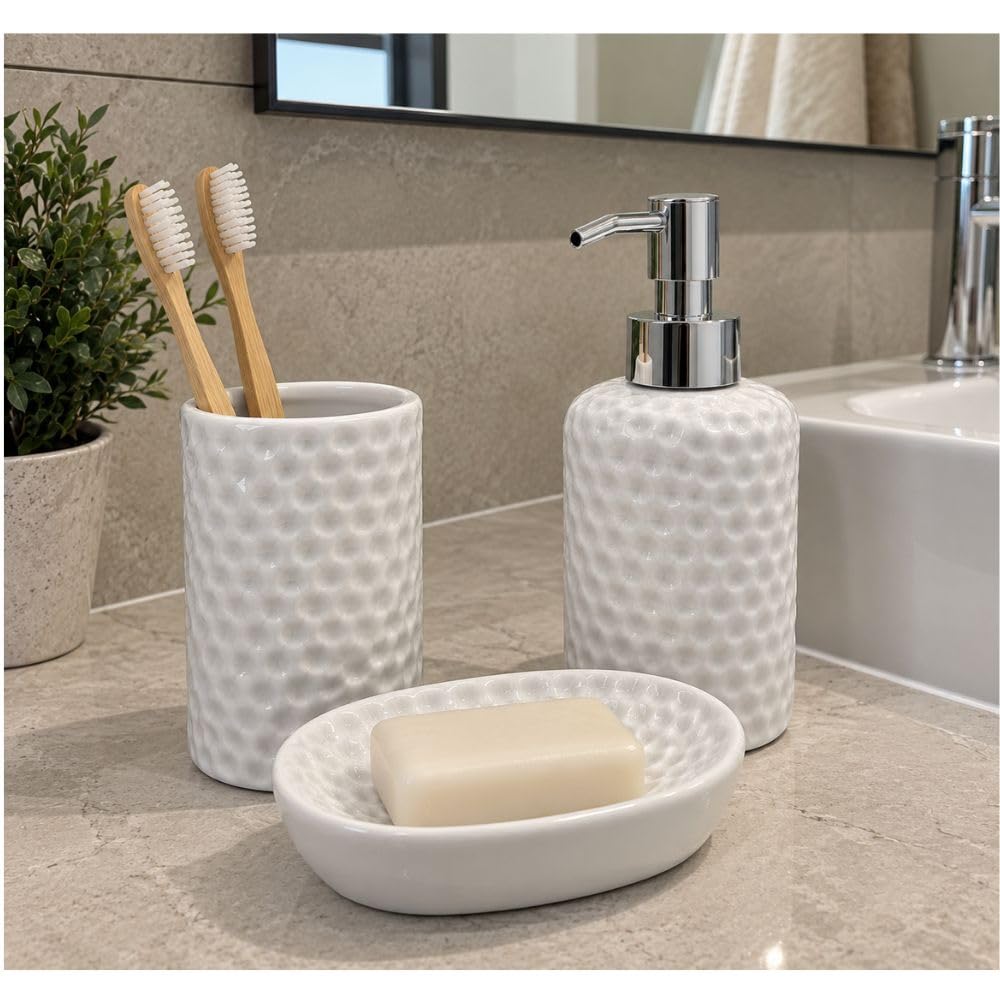 Cecaro Group set bagno 3 pezzi ceramica colorato a bolle