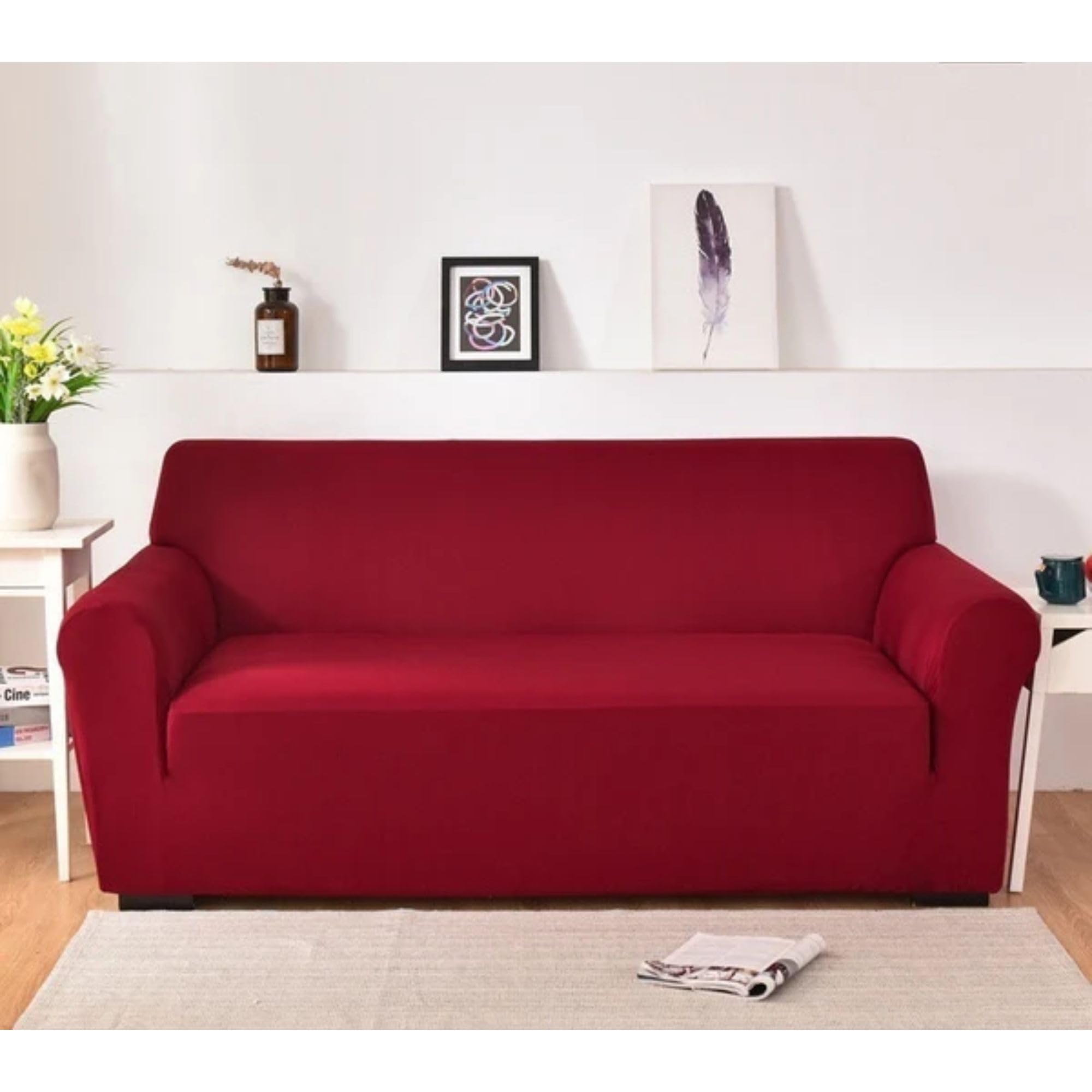 Cecaro Group Copridivano Elastico Antimacchia Grigio 3 Posti 180-220cm
