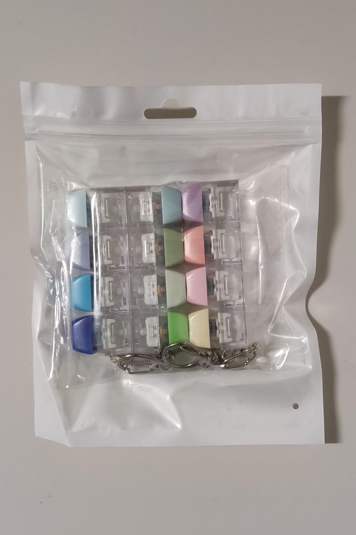 Quelcc tastiera fidget portachiavi antistress 3 pezzi