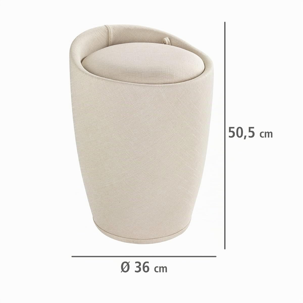 Wenko Candy sgabello bagno beige 20 litri imbottito