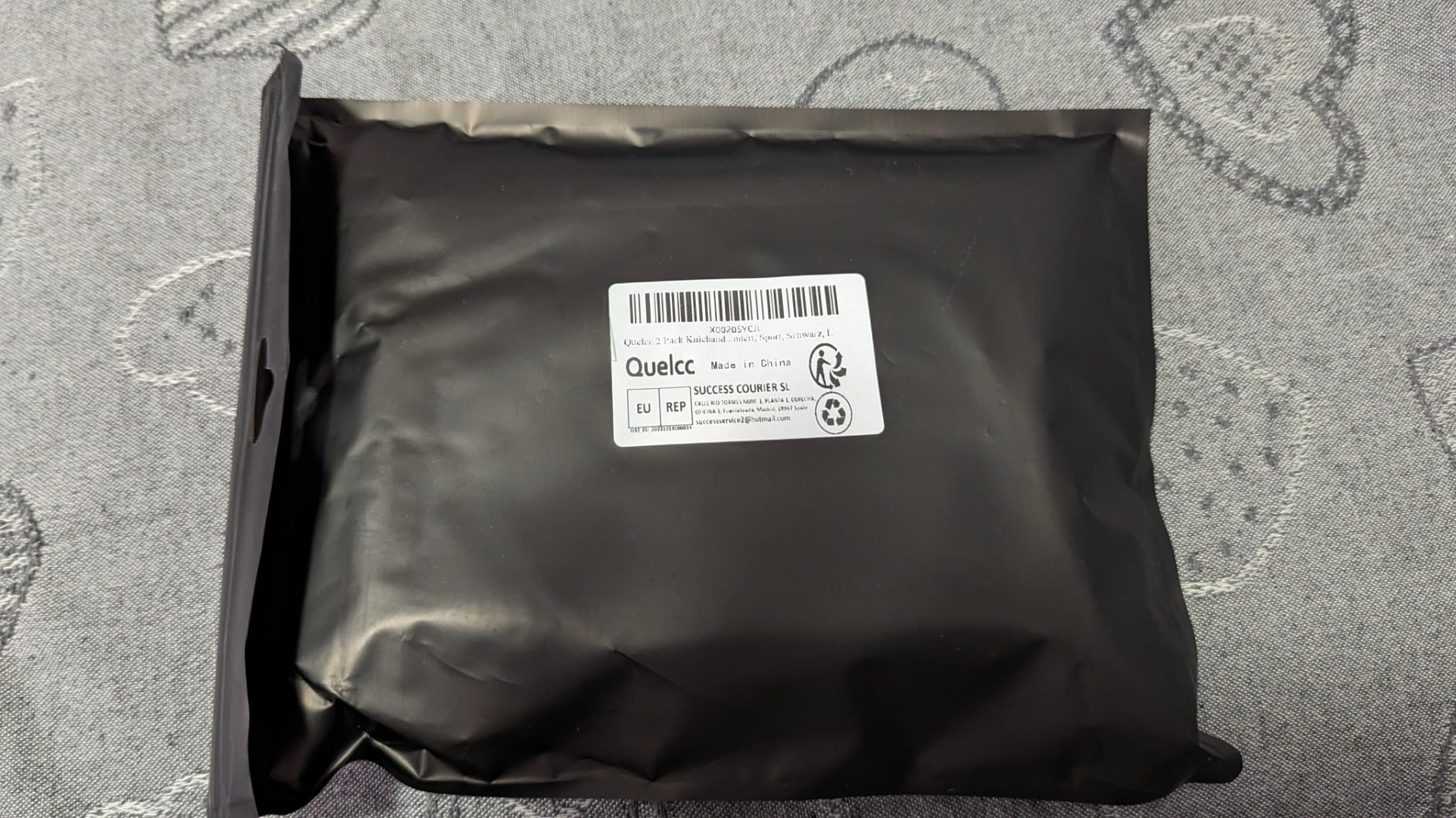 Quelcc Ginocchiera Compressione L Nero 2 Pezzi Sport