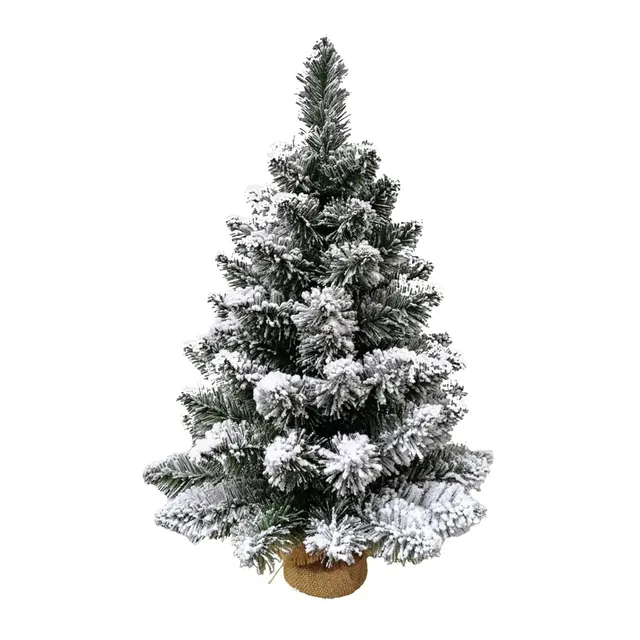 Cecaro Group Albero Innevato 60 cm 60 Punte Base Juta