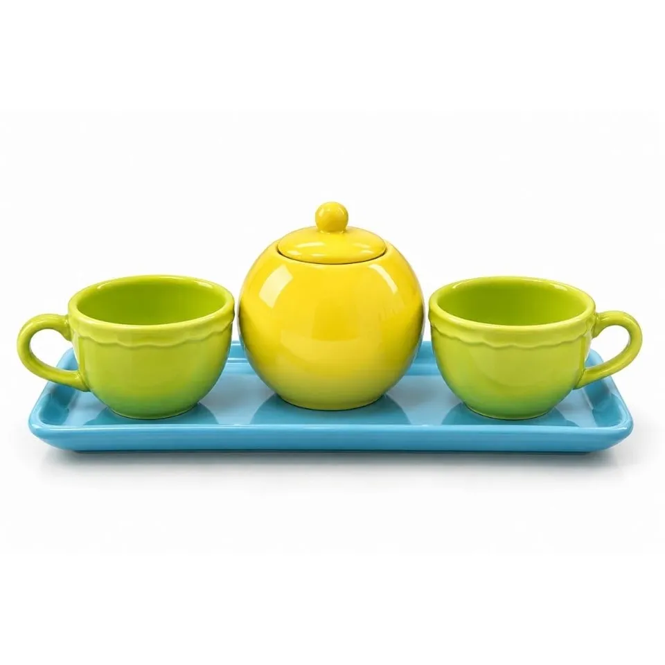 Cecaro Group Set Caffè tazzine ceramica 2 tazze con vassoio