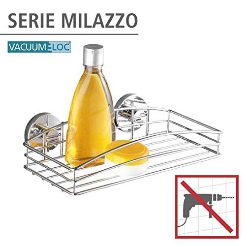 Wenko Vacuum-Loc mensola doccia ventose 26x16 cm