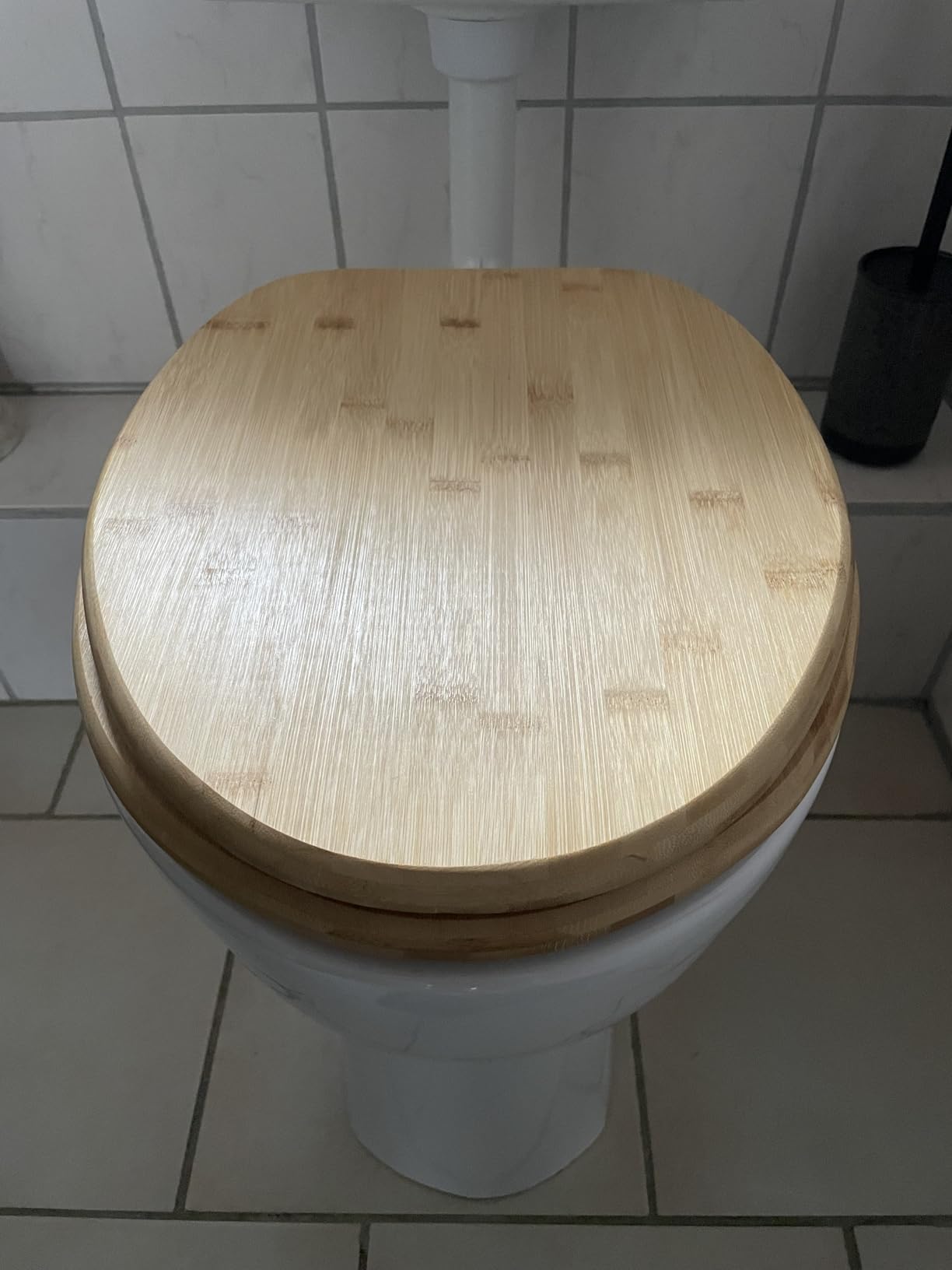 Wenko Bambusa sedile wc bambù easy-close 34,5 cm
