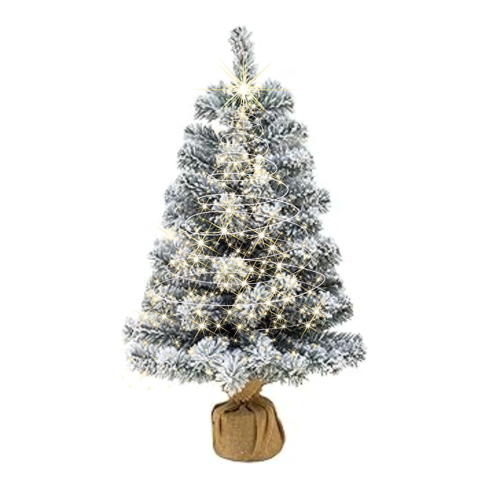Cecaro Group Albero Innevato 60 cm 50 Punte LED Juta