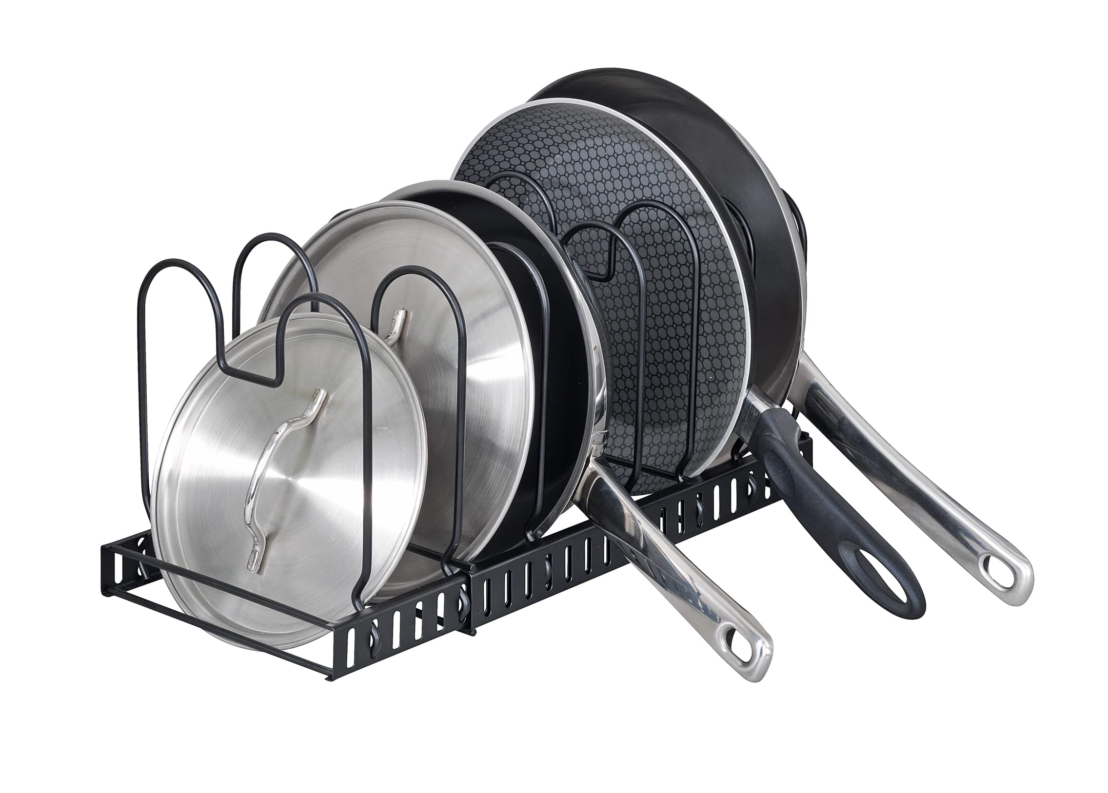 Wenko portacoperchi nero estraibile 30-57 cm