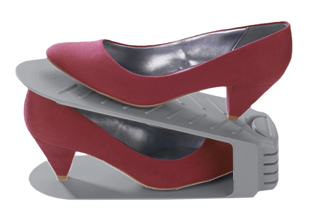 Wenko portascarpe impilabili set 4 pz grigio scuro