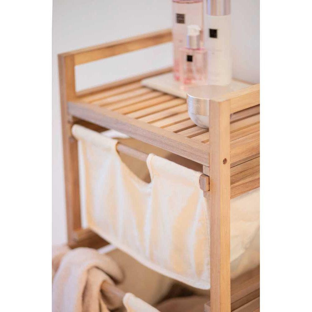 Wenko Acina carrello 3 cassetti legno acacia