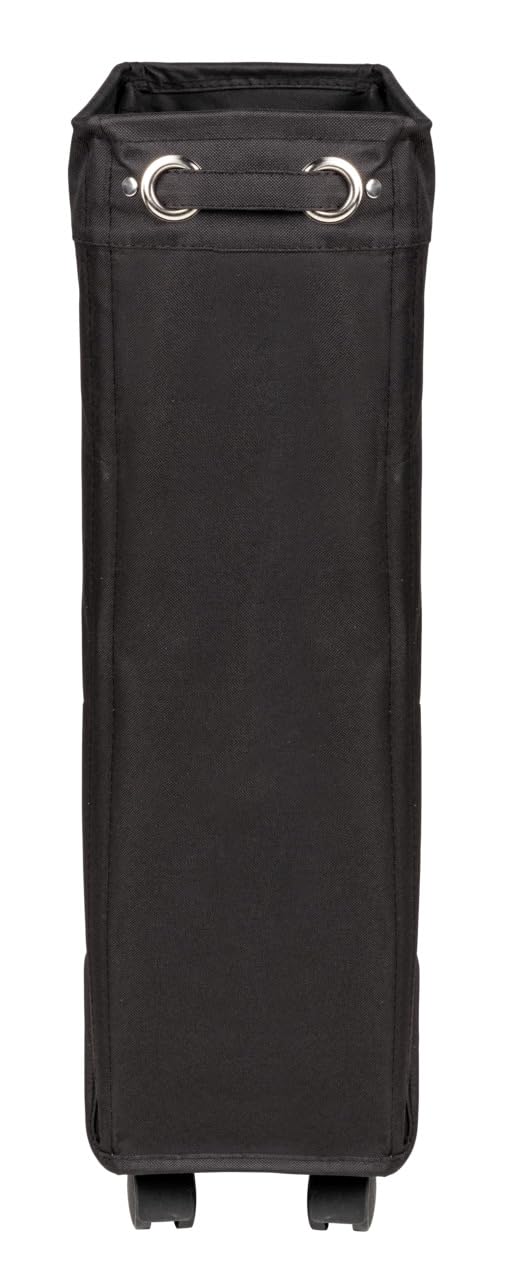 Wenko Corno cesto portabiancheria nero 43 l con ruote
